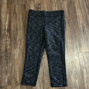 Athleta girl Dark Gray space dye athletic Leggings size 14